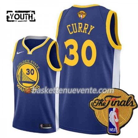 Maillot Basket Golden State Warriors Stephen Curry 30 2018 NBA Finals Nike Bleu Swingman - Enfant